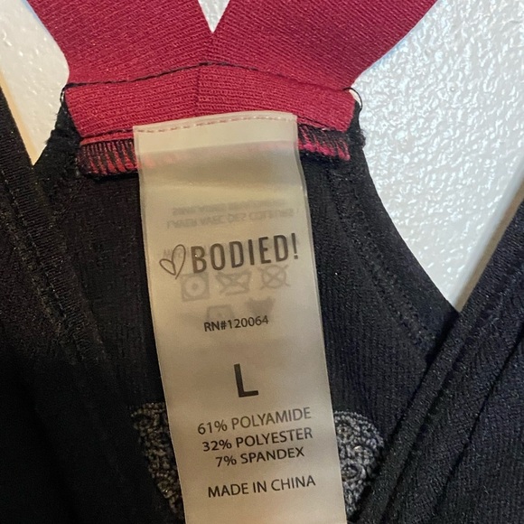 Stylish Black and Gray Women's Sports Bra Large - Picture 5 of 6